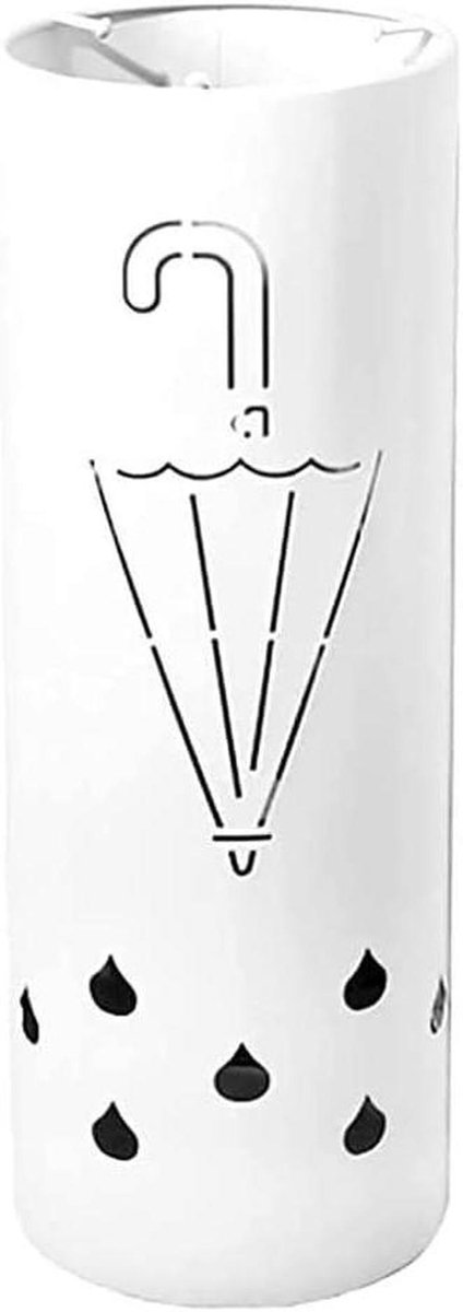 Paraplubak - Parapluhouder - Entree Organiseren - Metalen Gaas - 18x52cm - Wit