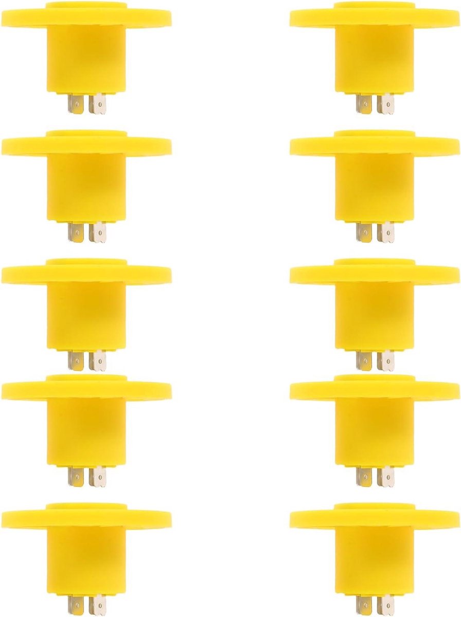 Speaker Connector - Audio Kabel - Geluid Verbinding - Paneelmontage - 10 Stuks - Geel