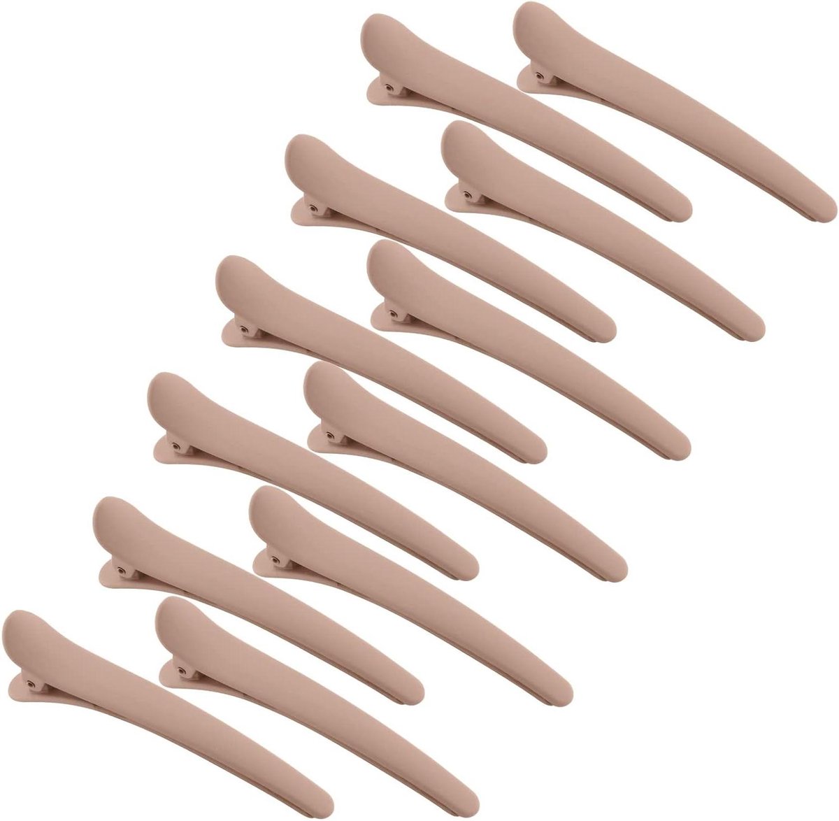 Haarklemmen Set - Styling Clips - Haar Stylen - Geen Knik - 12 Stuks - Khaki