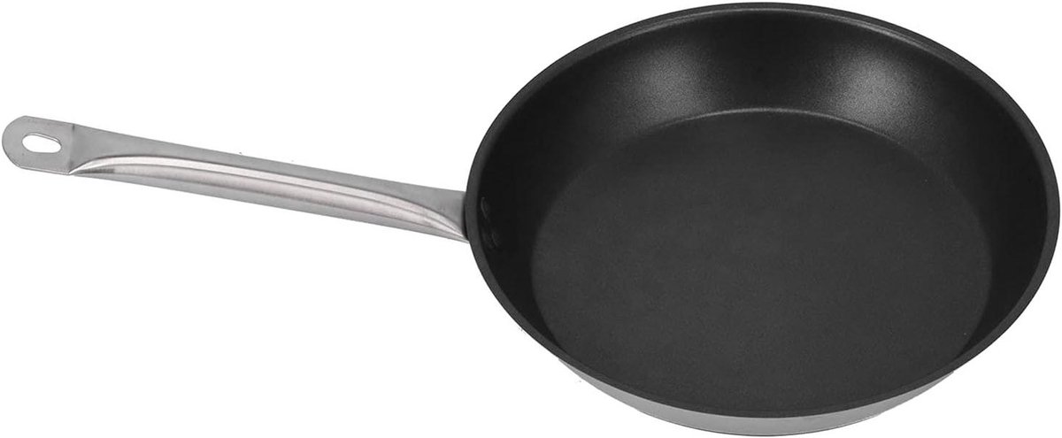Koekenpan Grillpan - Koekepan Koekenpan - Ontbijt Bereiden - Non-stick Coating - 30 cm - Zilver