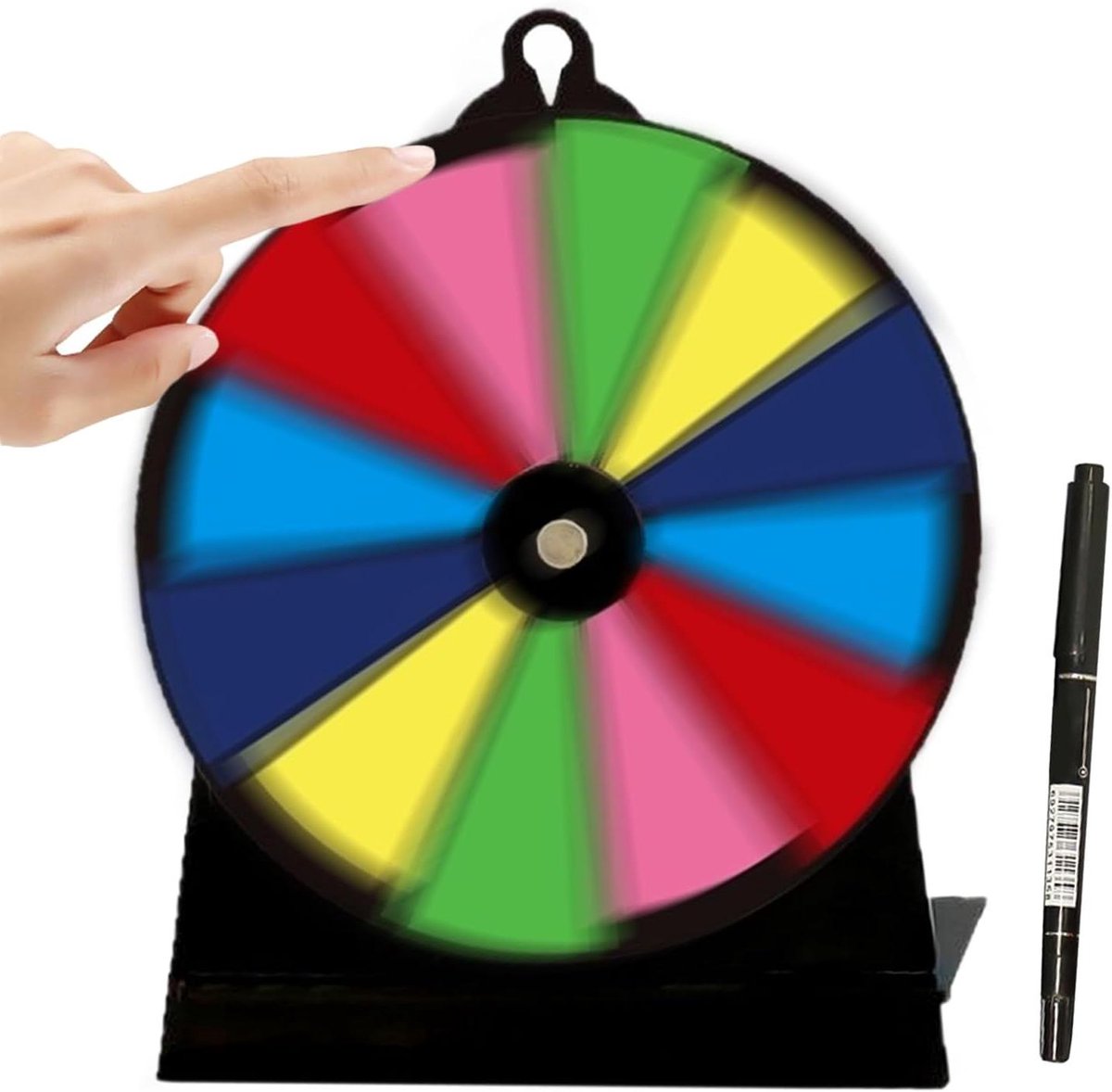 Spel Draaischijf - Prijzenwiel Draaibord - Evenementen Promotie - Flexibele Prijzenvakken - 16.5 x 16.5 x 2 cm - Regenboog