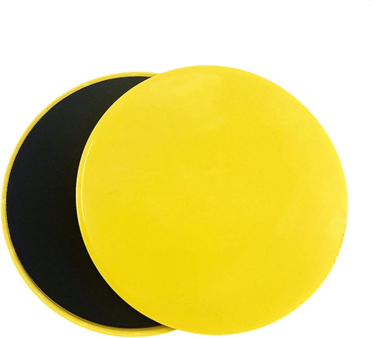 Kernschuivers Set - Glijpads Fitness - Core Training - Twee Zijden Ontwerp - 17 cm Diameter - Geel