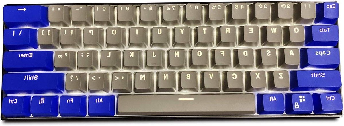Keycaps Set - Mechanisch Toetsenbord - Gaming Setup - PBT Materiaal - 61 Stuks - Blauw Grijs