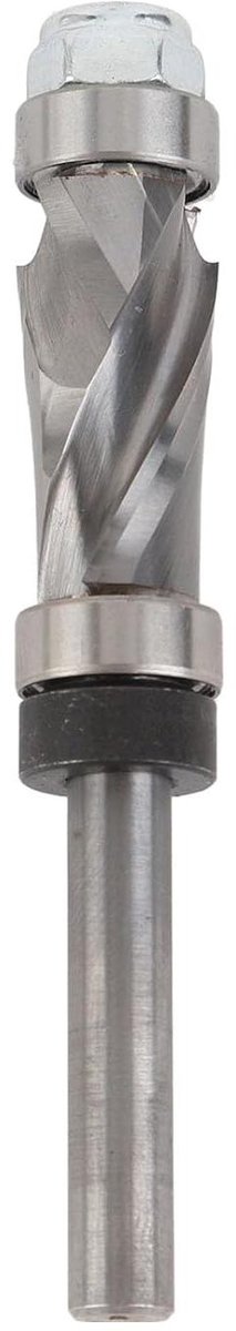 Flush Trim-frees - Verzonken frees Router bit - Houtbewerking precisie - Dubbel spiraalontwerp - 1/4 inch schacht - Zilverkleurig