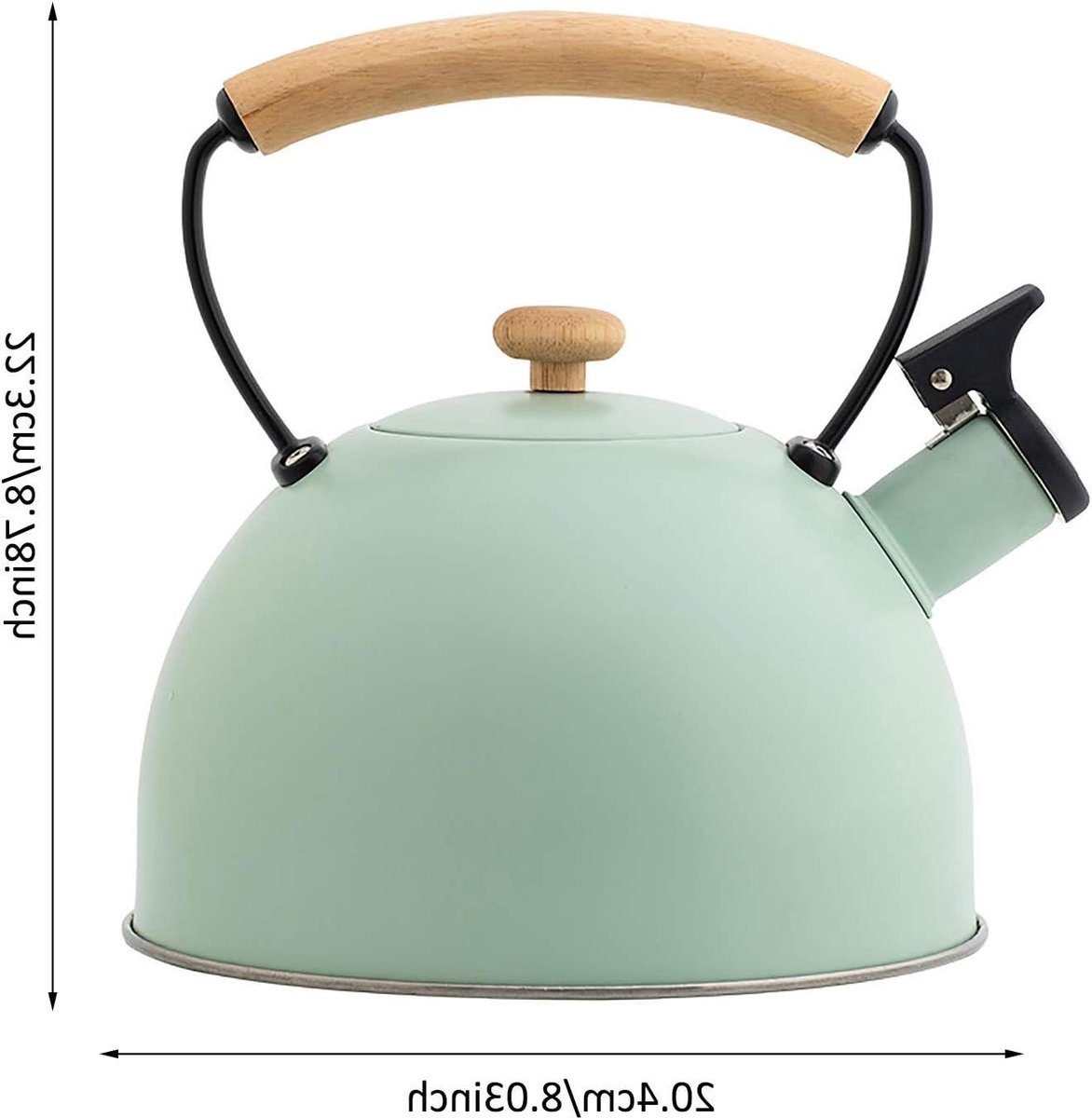 Fluitketel - Theepot Kookplaat - Water Koken - Opvouwbaar Handvat - 3L Capaciteit - Zwart