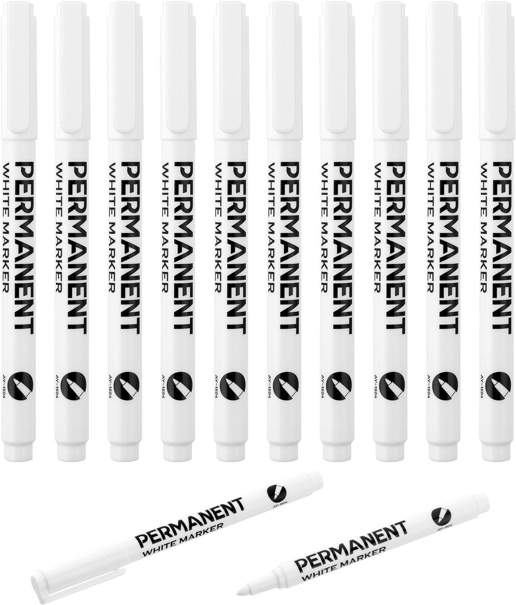 Dailygoods - Set van 10 Permanente Markers voor Diverse Oppervlakken
