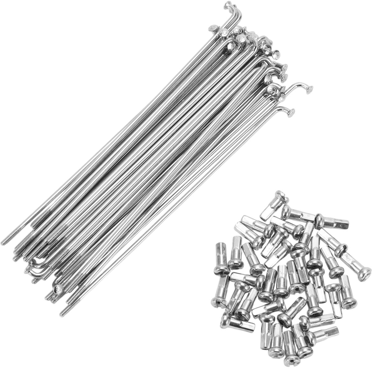 Dailygoods - Set van 36 Mountainbike Spaken 14G 145MM Koolstofstaal Zilverkleurig
