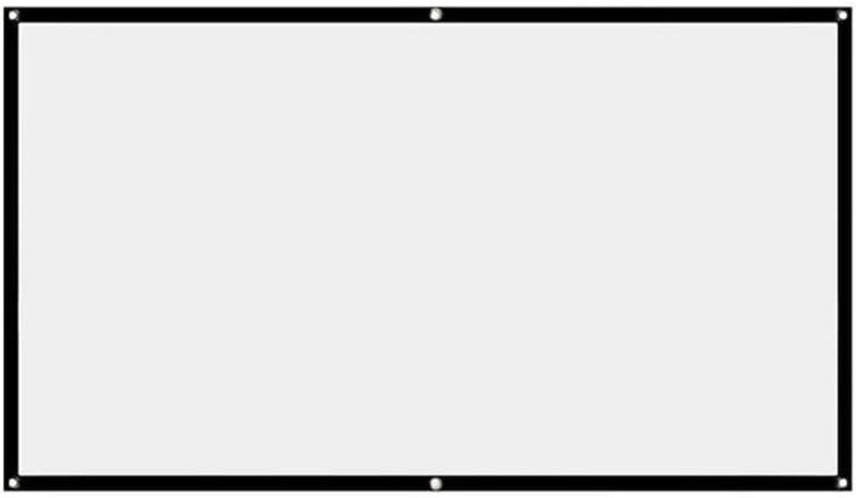 Projectiescherm - Reflecterend Doek - Thuisbioscoop Creëren - 4K Ondersteuning - 84 inch - Wit