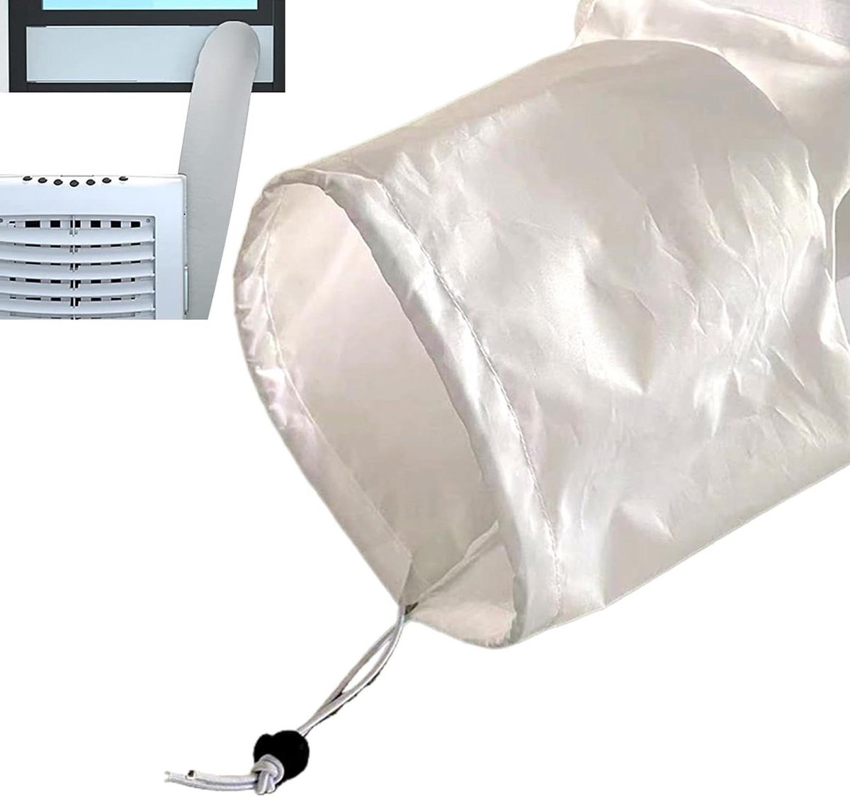 Raam Airco Afdichtingsset - Afdichtdoek - Kamer Koel Houden - Rits Sluiting - 300 cm - Wit