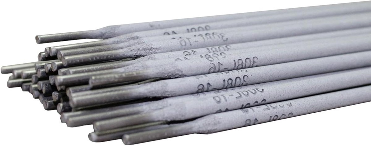 Laselektroden Roestvrij Staal - Lasstaven INOX - Roestvrij Staal Lassen - Laag Koolstofgehalte - Ø32 x 350mm 1kg - Grijs