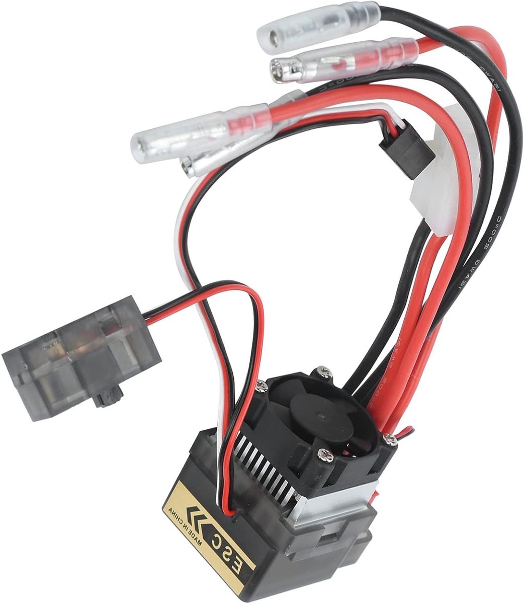 RC ESC Controller - Snelheidsregelaar Motor - RC Auto Besturen - Waterdicht en Stofvrij - 47x34x42mm - Zwart Zilver