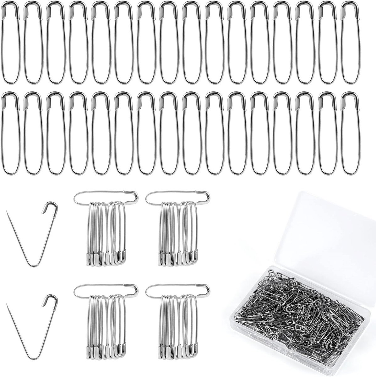 300 Stuks Veiligheidsspelden 2.4 cm - Kleine Quilting Spelden voor Handwerk, Naaiaccessoires en Knutselen