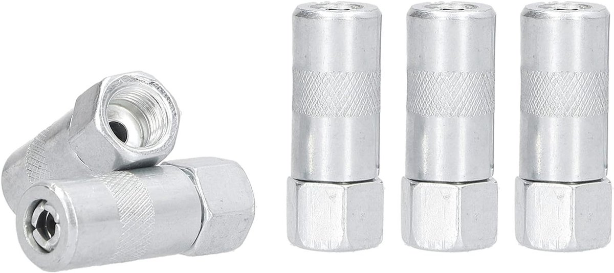 5 Stuks Smeerpistool Nozzles met Snelle Sluiting voor Efficiënt Onderhoud van Apparatuur en Machines