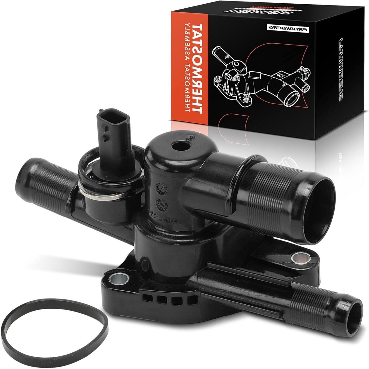 Thermostaat Koelmiddelregelaar - Koelvloeistofregelaar Motorkoeling - Motoronderhoud Voertuig - Directe Vervanging Onderdeel - 21 x 9.5 x 9.5 cm