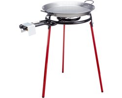 Paella Pan Set - Kookset Paella - Buiten Koken - Met Brander - 46 cm - Zwart