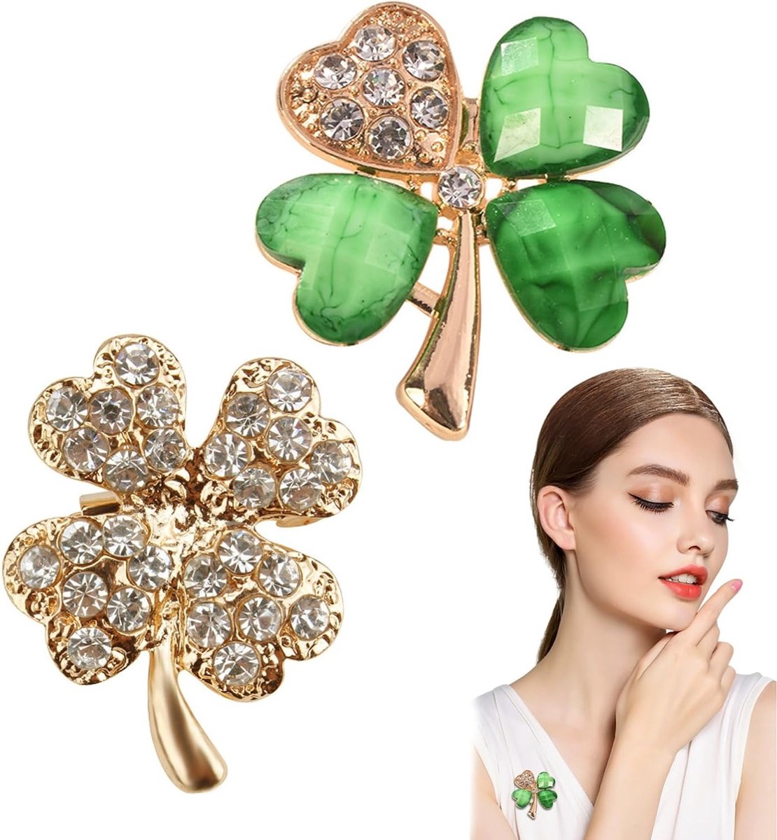 Decoratieve Broches Set van 2 voor Gebreide Jassen met Kunstmatige Kristallen - Persoonlijke Modeaccessoires voor Kleding en Stofdecoraties