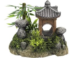 Aquarium Tempel Decoratie - Onderwater Beeld Aquarium Ornament - Aquarium Inrichten - Niet Giftig Polyresin