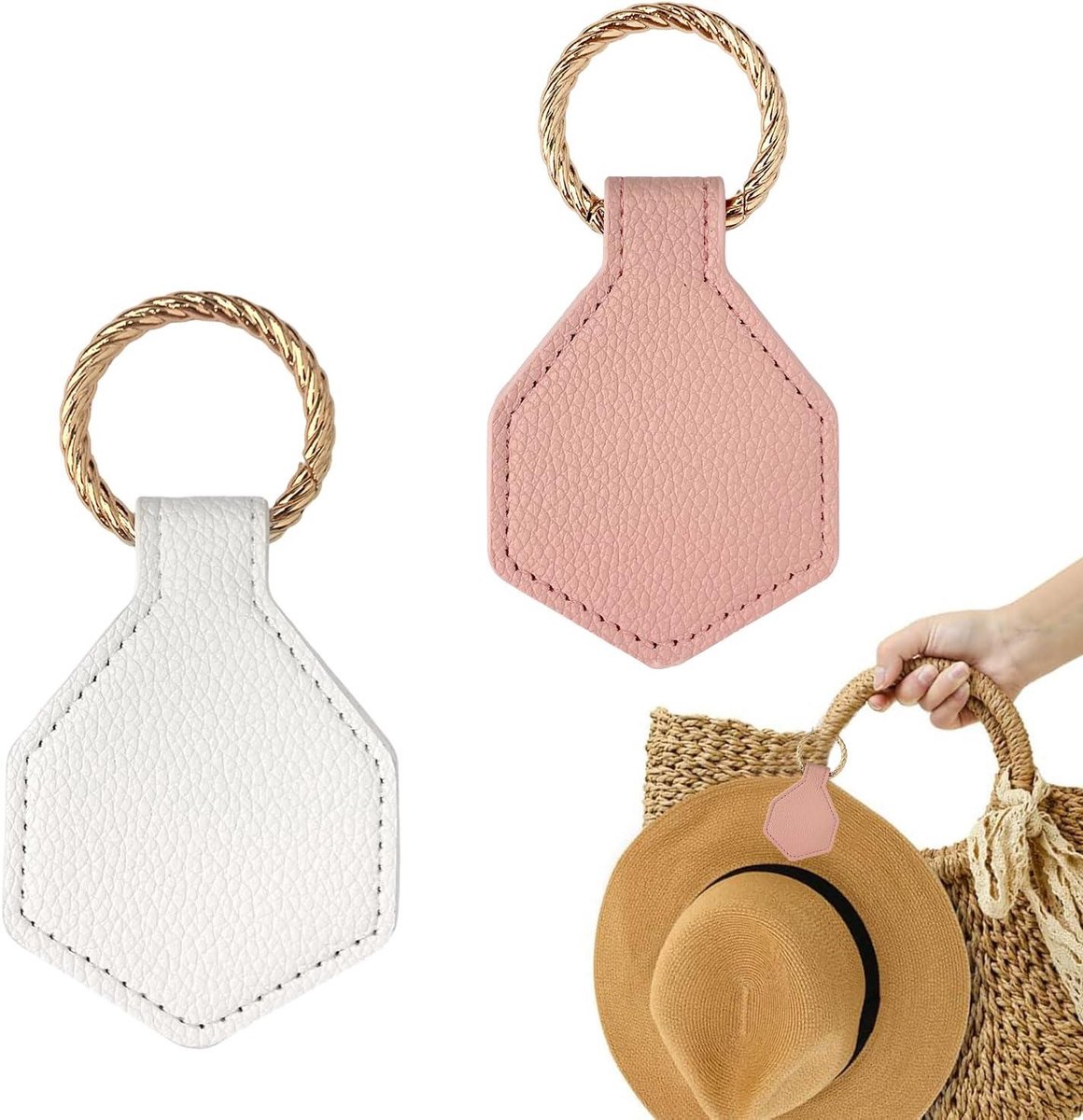 Reis Hoed Clips - Magnetische Clips - Tas Accessoire - Sterke Magneet - 2 Stuks - Roze Wit