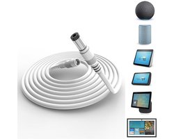 30W DC Verlengkabel 5m voor Echo Apparaten, Geschikt voor Echo Show 15, 10, 8 en Plus, Ideaal voor Thuisgebruik en Krachtige Verbinding