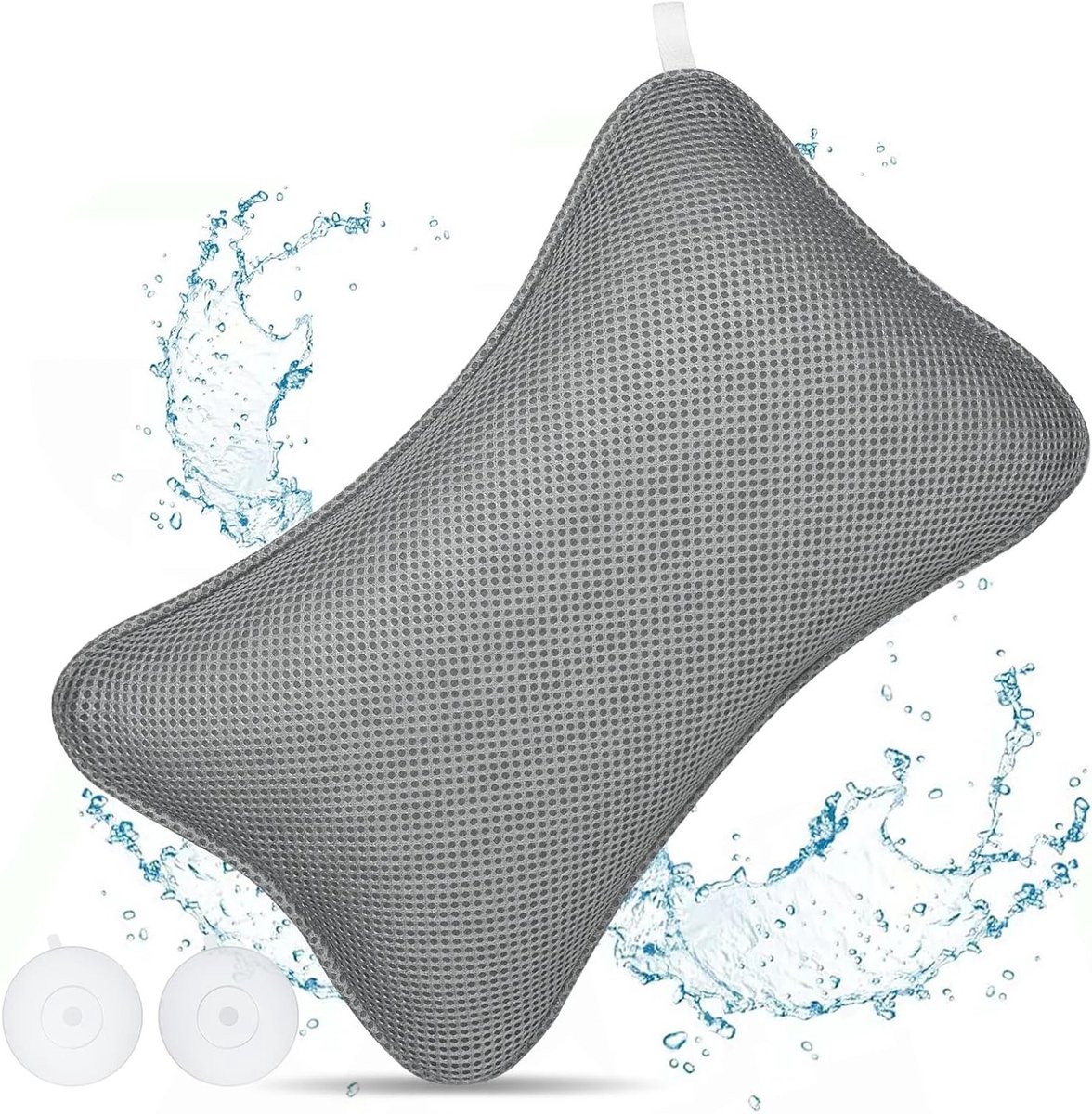 Ergonomisch Badkussen voor Hoofd, Nek, Schouders en Rugondersteuning, Ademend Mesh Spa Kussen, Geschikt voor Alle Badkuipen - Luxe Ontspanning in Stijl
