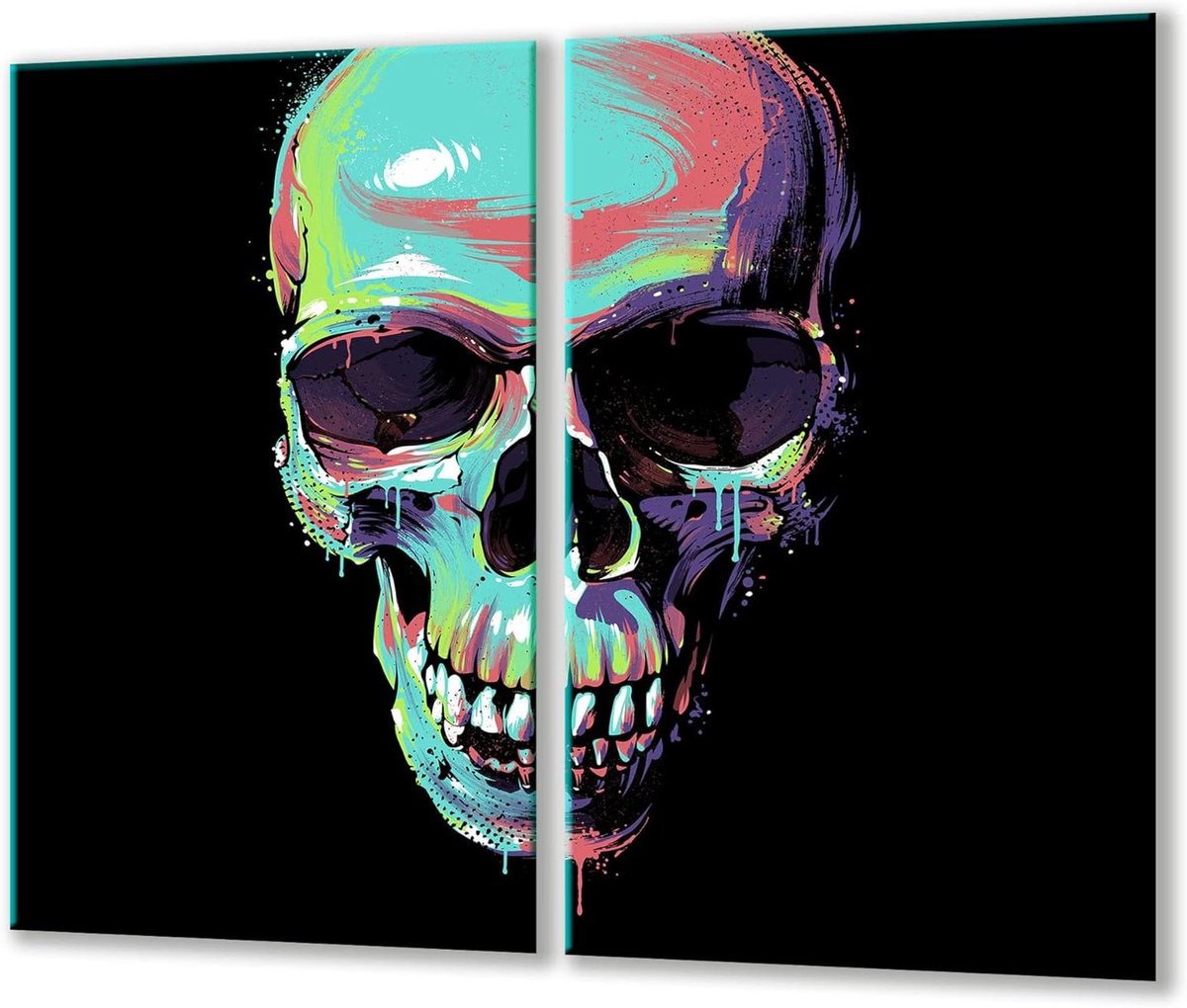 Keramische Afdekplaten - Kookplaat Beschermers - Keuken Werkruimte - Gehard Glas - 2x 30x52 cm - Zwart