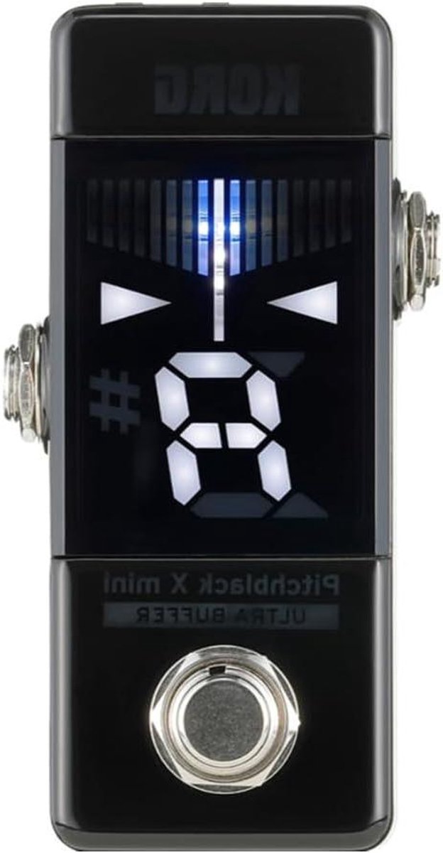 Mini Pedal Tuner - Gitaar Tuner Pedaal - Muziek Maken - Ultra Buffer Circuit - 124 Grams - Black