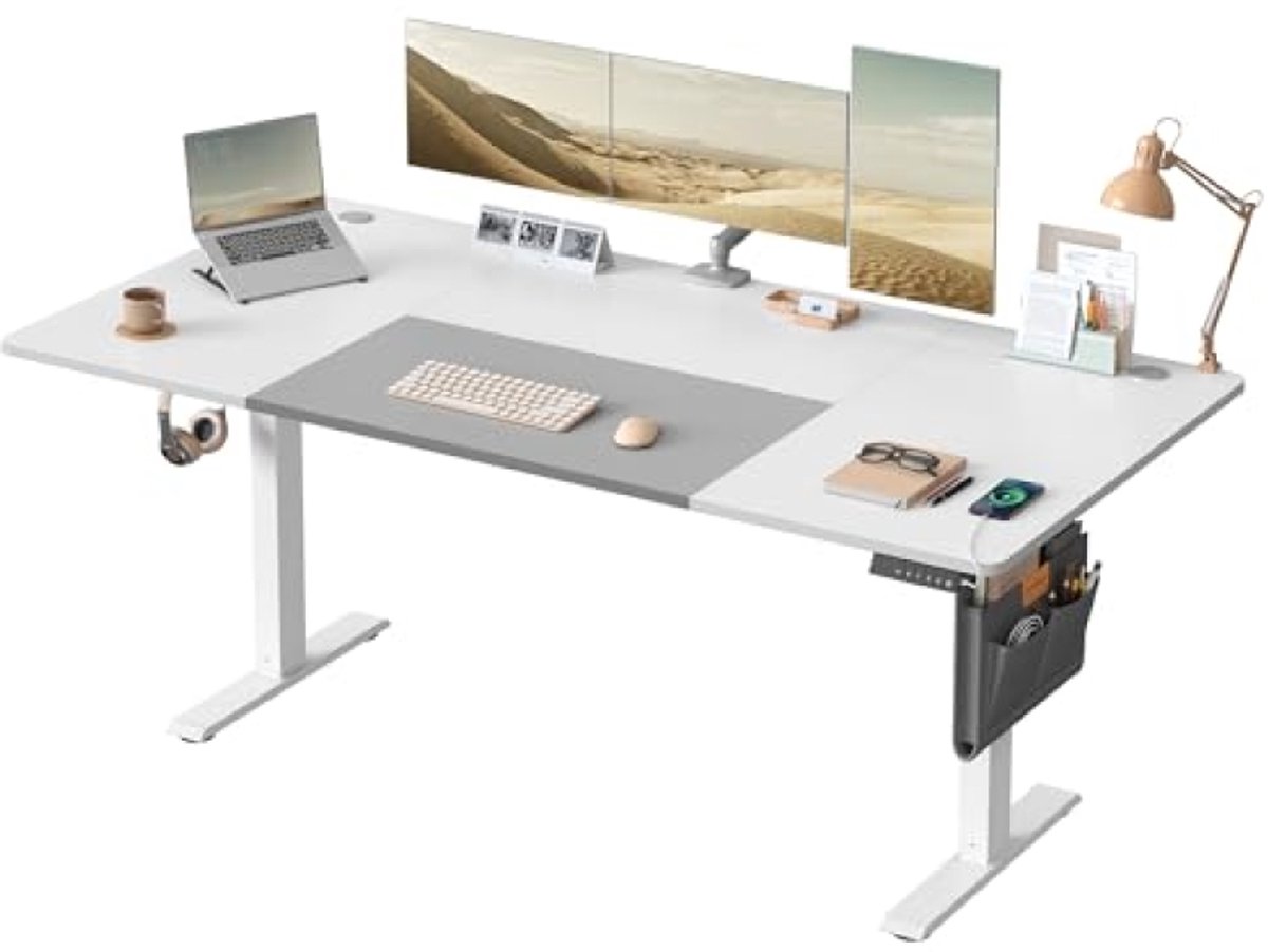 Elektrisch verstelbaar bureau 180x80 cm, met geheugenfunctie en USB-C aansluiting