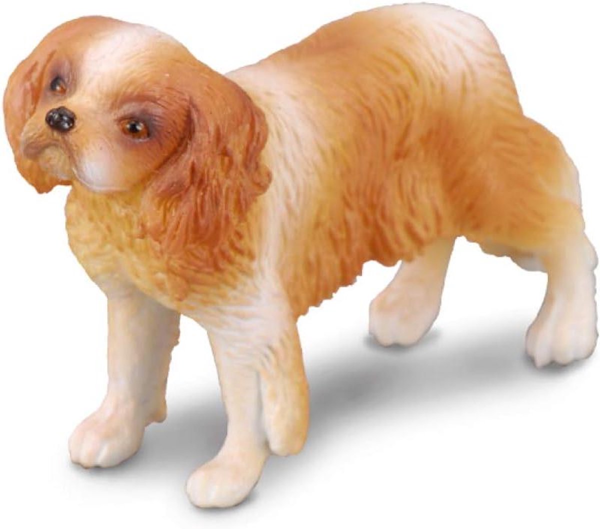 Cavalier King Charles Spaniel - Hondenfiguur Speelgoedhond - Verzamelen - Realistisch detail - 61 cm lang - Bruin