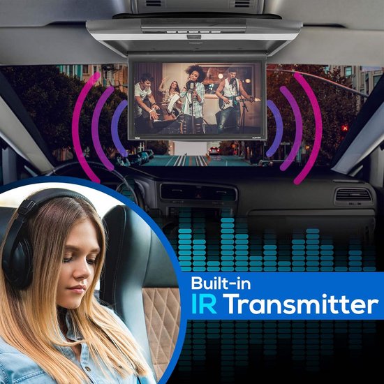 Auto Monitor - Scherm voor auto - Reizen met entertainment - Flip-down scherm - 396 cm - Zwart — afbeelding 3