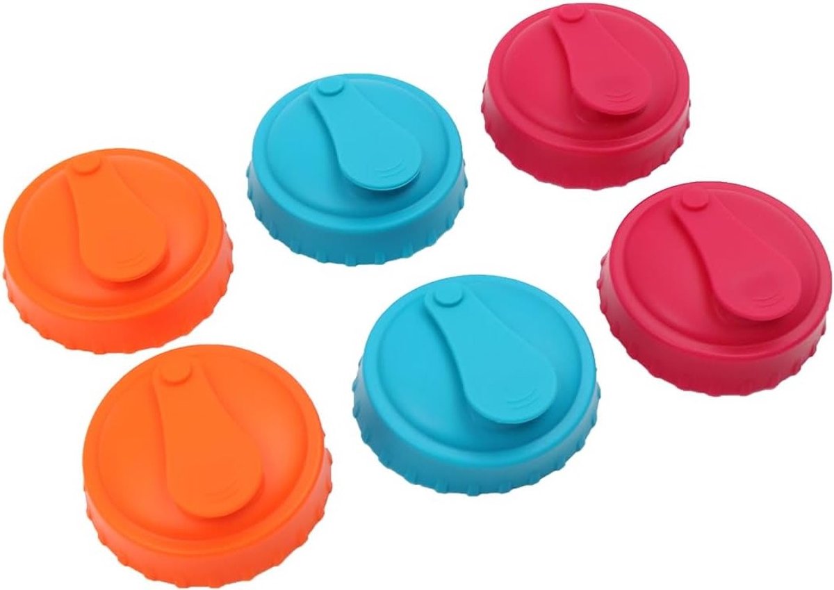 Set van 6 Can Lids voor Koolzuurhoudende Dranken, Herbruikbare Deksel Oplossingen, Ideaal voor Frisdrank en Bier