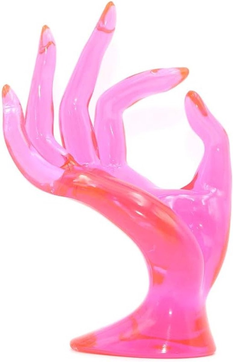 Plastic display rek voor handmodellen - Opslag en presentatie van accessoires in fuchsia kleur