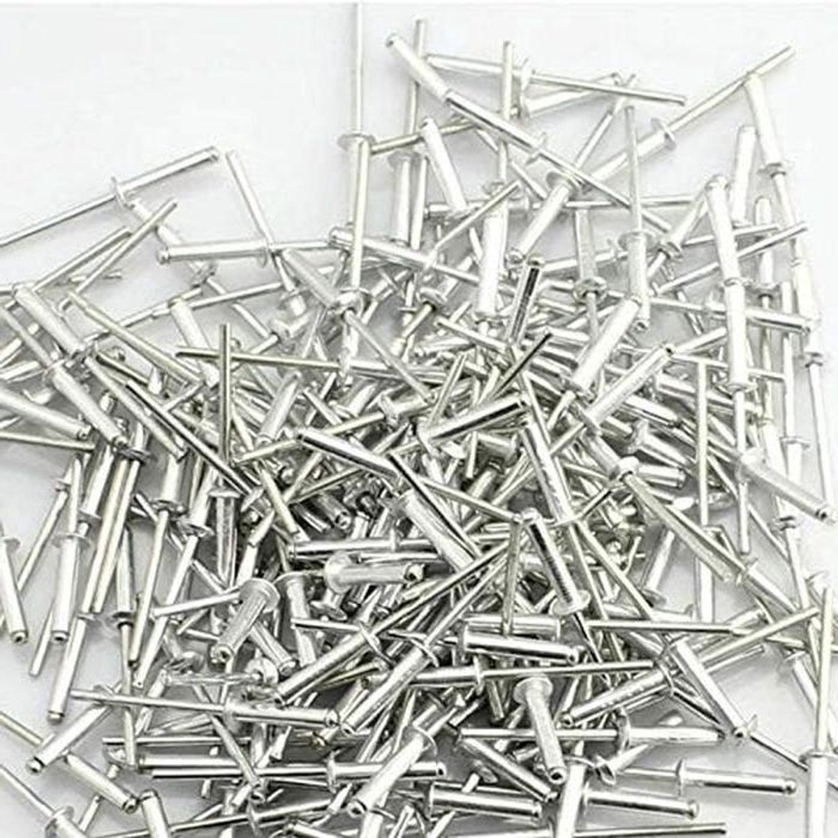 Aluminium Popnagels - Blindklinknagels Koepelkop - Metaalplaten Verbinden - Grote Flens - 4 x 10 mm - Zilver