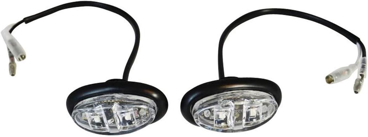 Ovale Richtingaanwijzers Motorfiets - Knipperlichten ATV - Motor Verlichting - ABS Kunststof Constructie - 52 mm Breedte - Barnsteen