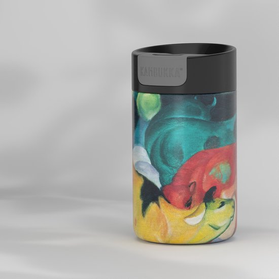 Kambukka Olympus - Thermische beker - 300 ml - Cows Red Green Yellow - RVS - Lekvrij — afbeelding 4