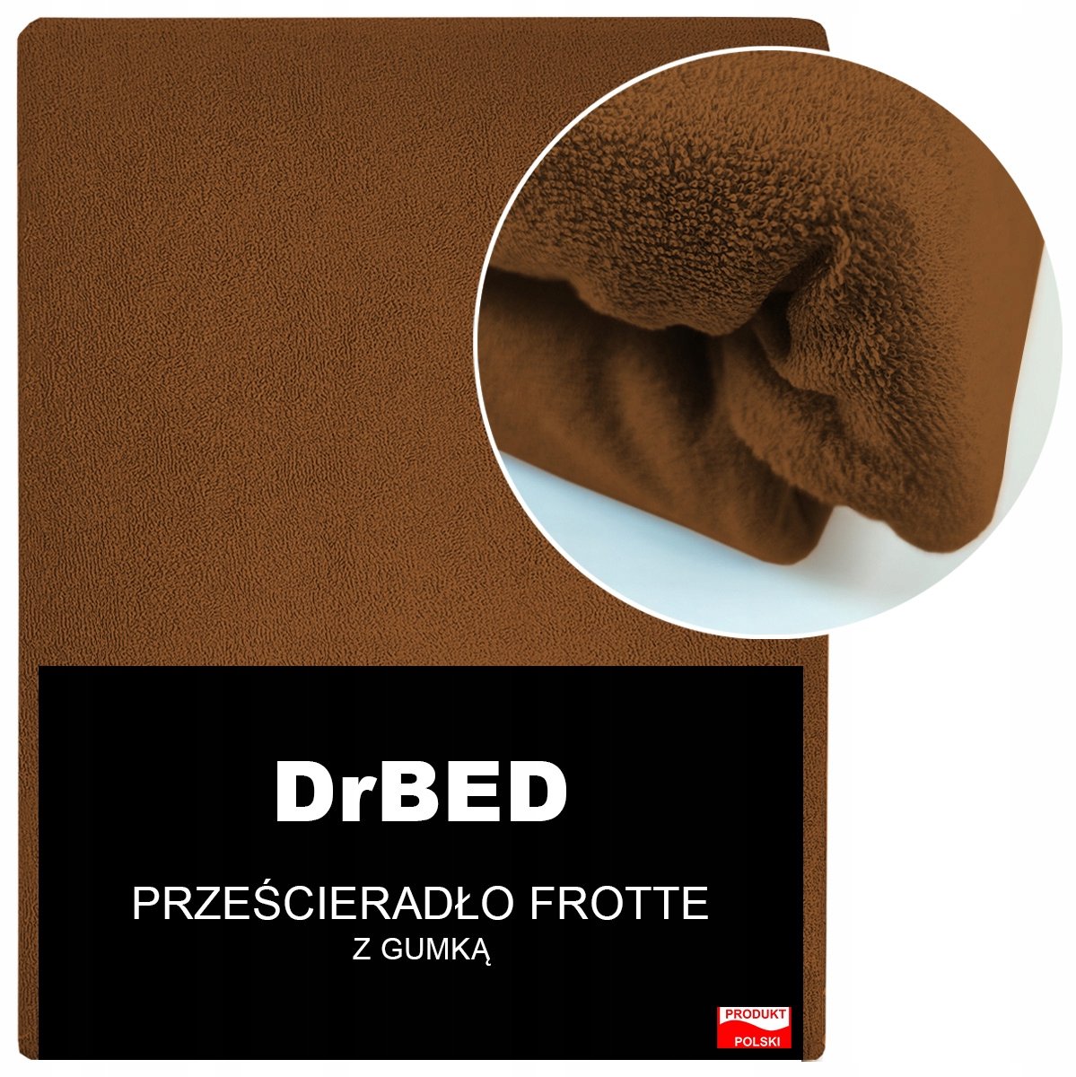DrBED Frotte Prześcieradło - Hoeslaken - 140x200 cm - Mokka - Hoogwaardige Kwaliteit