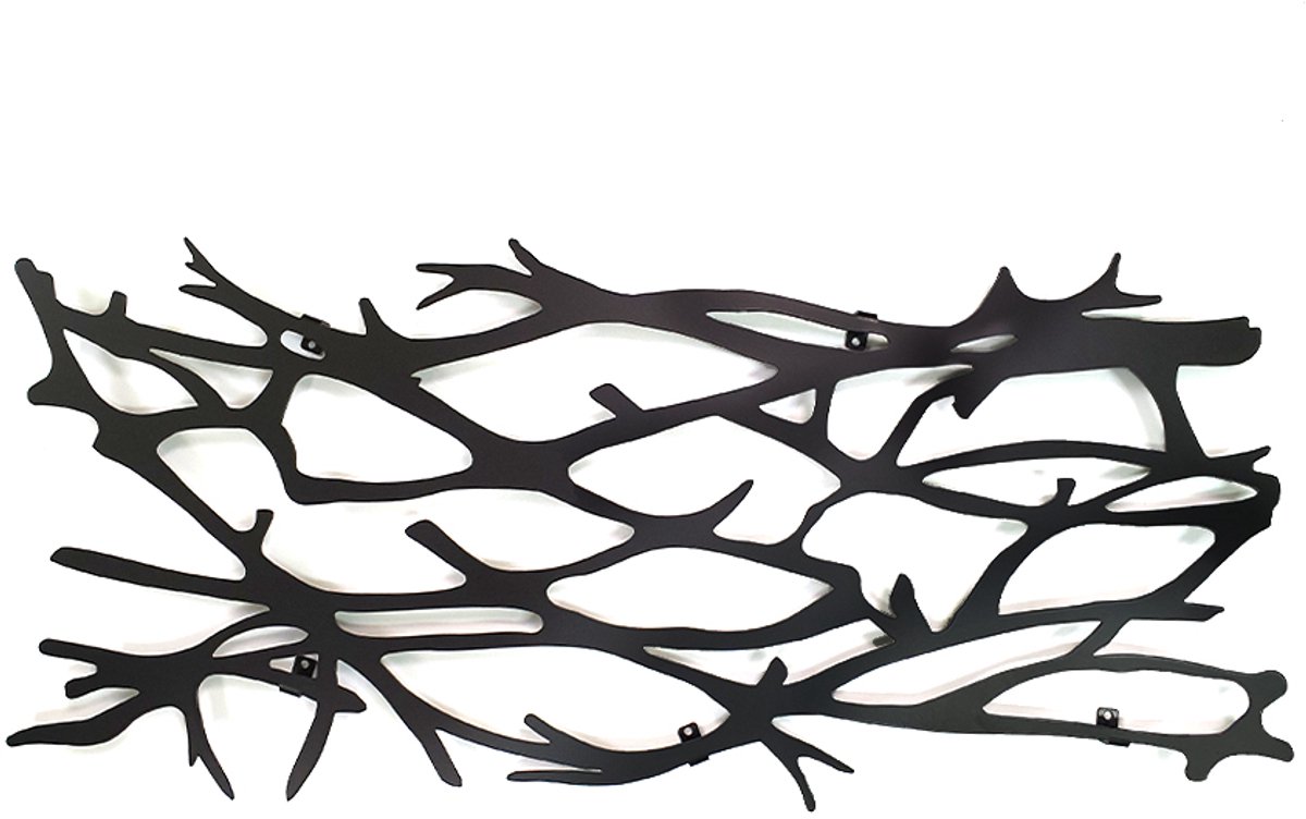 Decorizzly Deco Branch - Wandkapstok - Zwart - Staal - Decoratie