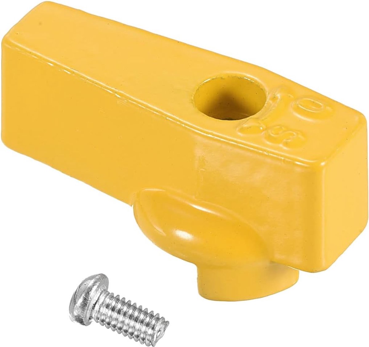 43 x 20mm Ventiel Controle Knop - Gietijzeren Tee Crank Wing Handvat Vervanging - Badkamer Keuken Accessoire - Geel - Verstelbare Schakelaar - Handmatige Bediening