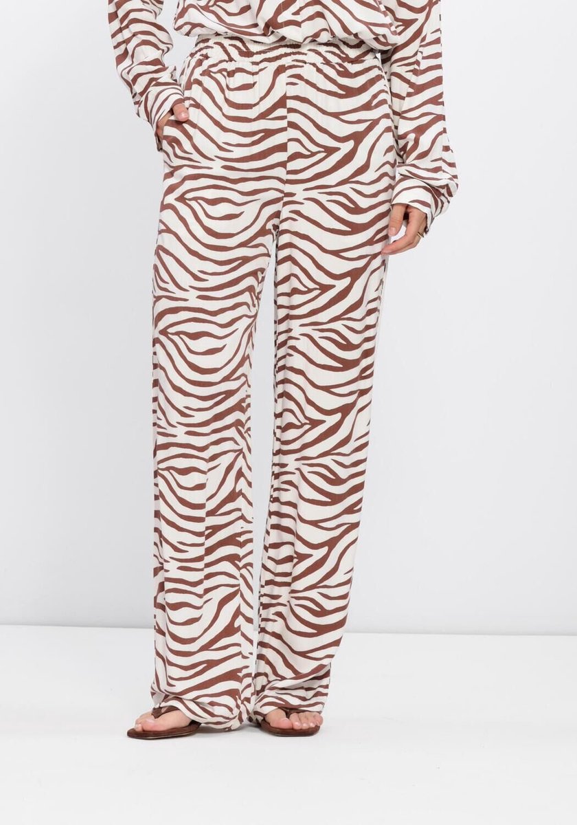 Ydence Pants Lulu Broeken Dames - Creme - Maat XL