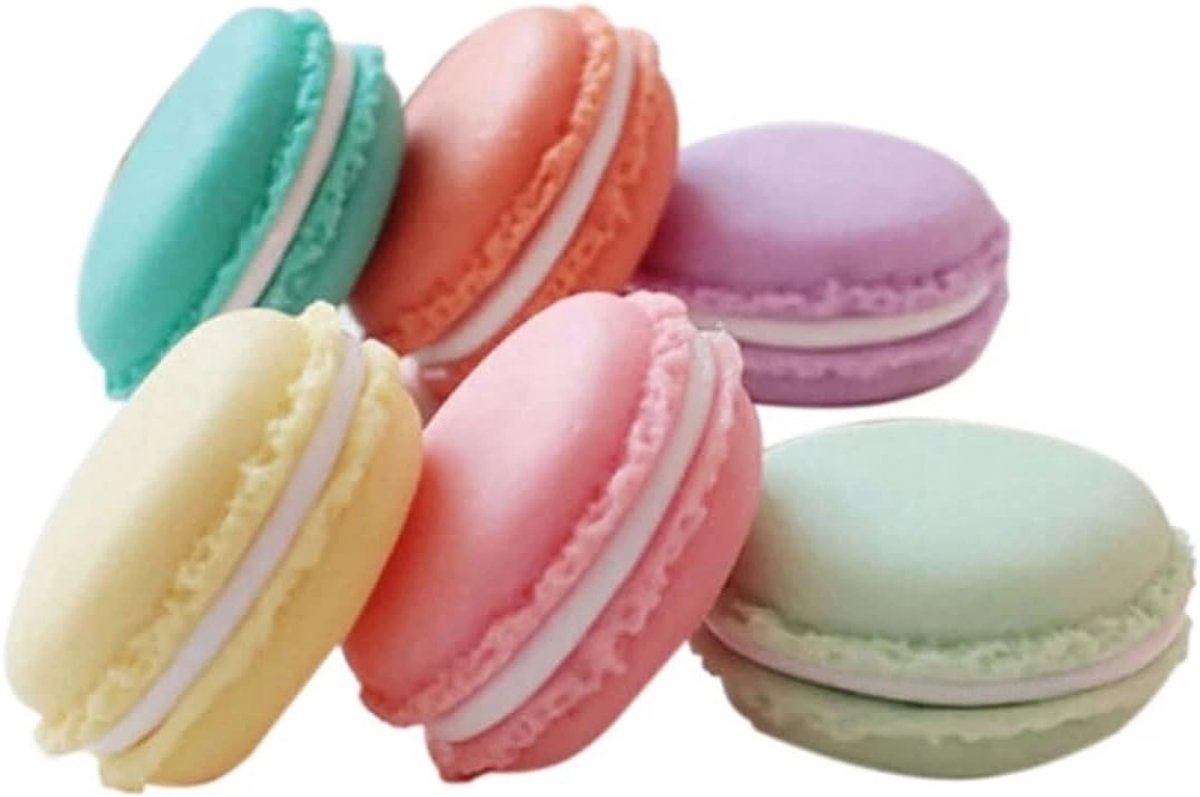 6 Pcs Mini Macaron Opbergtassen - Sieraden Opbergdoos voor Ringen - Kettingen - Armbanden - Oorbellen - Multifunctionele Pillendoos en Sieraden Organizer