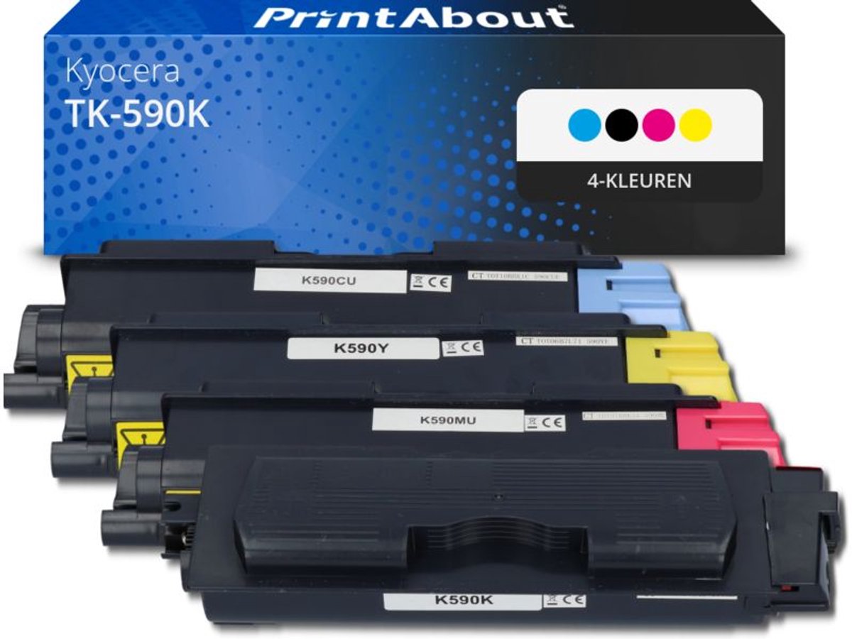 PrintAbout - Alternatief voor de Kyocera TK-590K / 4 Kleuren
