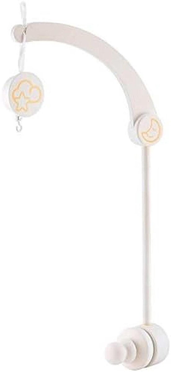 Baby Mobielhouder - Muziekdoos Kinderbed - Babykamer Decoratie - Met Muziekdoos - 35 x 8.5 x 70 cm - Wit