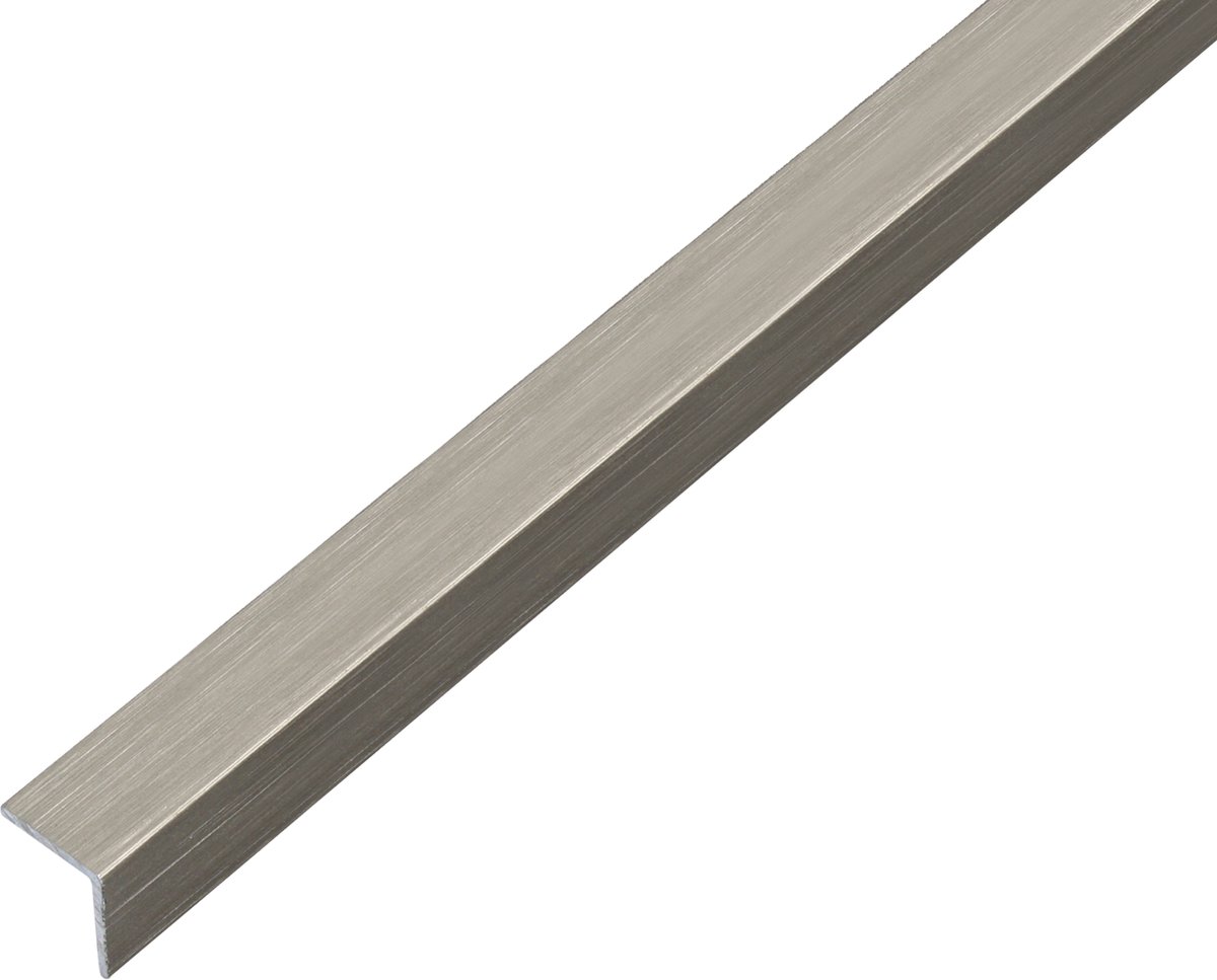 Alberts 488741 hoekprofiel | zelfklevend | aluminium, rvs-look, donker | 1000 x 20 x 20 mm