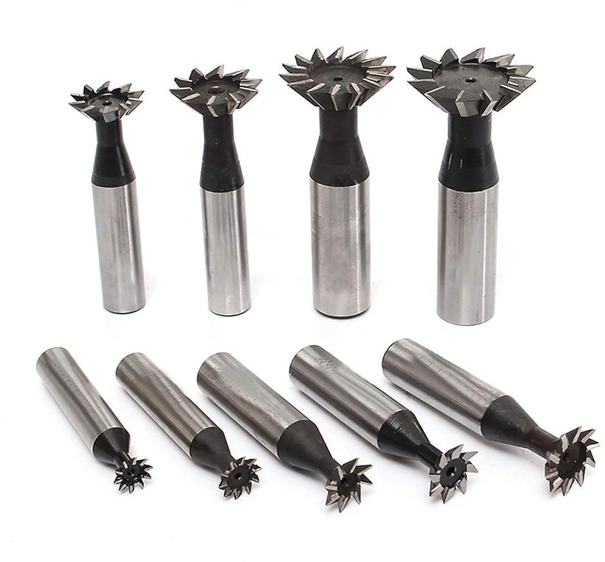 Dubbelzijdige Dovetail Cutter met Cilinder Shank en HSS Snijkant - 12mm * 45° voor Precisiewerk en Houtbewerking