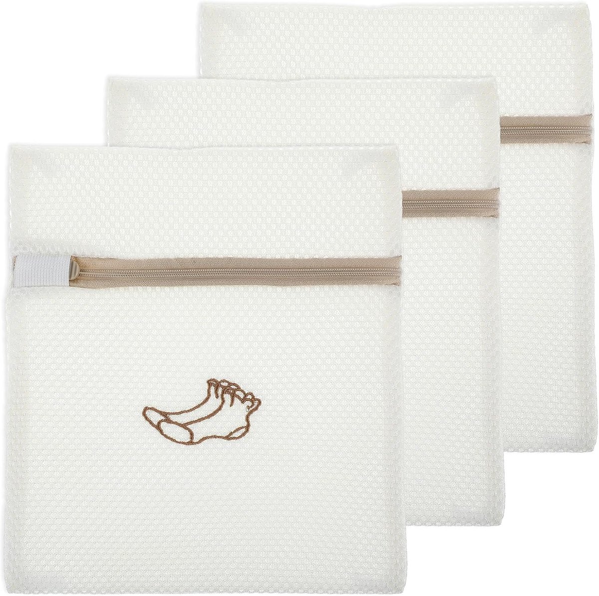 3-delige waszakken voor de wasmachine, kleine waszakken met ritssluiting, 20x25 cm mesh waszakken voor sokken, ondergoed, reiskleding en opbergruimte.