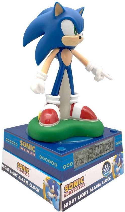 Foto: Sonic 3d wekker met nachtlampje en geluiden