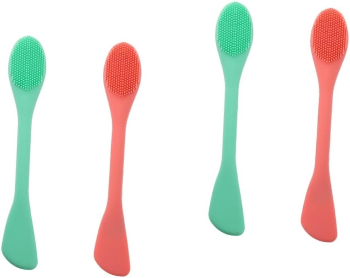 4 Stuks Siliconen Gezichtsborstel Handmatige Gezichtsborstel Porie Diepe Reinigingsborstel Gezichtsreinigingsborstel Gezicht Exfoliator Siliconen Gezichtsborstel Gezicht Wassen