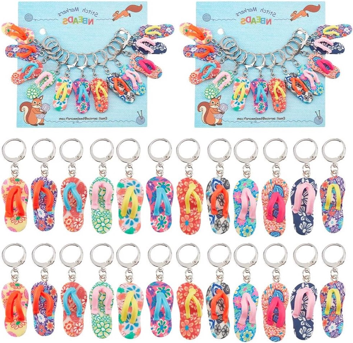 Detachable Locking Stitch Markers voor Breien, Weven en Quilten - Enamel Alloy Haakjes en RVS Accessoires voor Handwerken