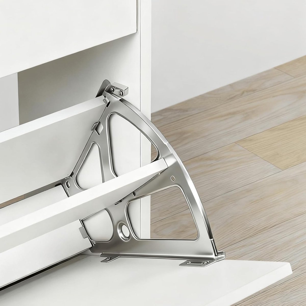 2 Stuks RVS Scharnieren voor Schoenenkast, Ideaal voor Lades en Flip Frames, Geschikt voor Drie Laags Schoenopbergers en Meubelaccessoires