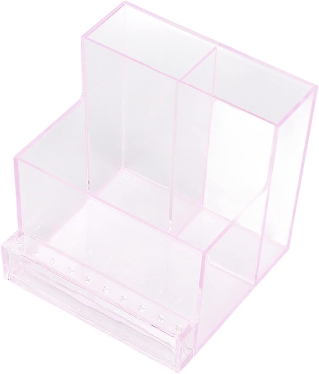 Opslagdoos voor Nagelboor Bits - Plastic Organizer voor Nagelkunst, Manicure Gereedschap en Accessoires, Ideaal voor Thuisgebruik en Professionele Salons