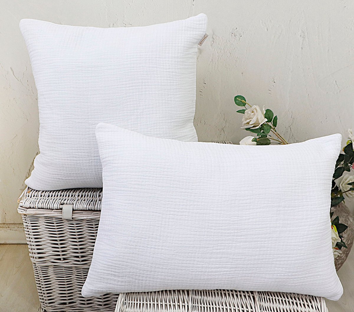 Heckettlane Kussen Noah Brilliant White 50 x 50 cm